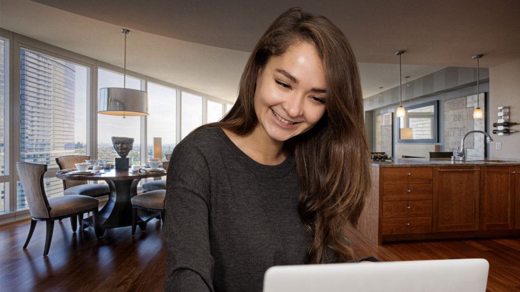 Rich College Student Trying To Find Shabbiest Angle In Parents’ Penthouse To Zoom Into Class From