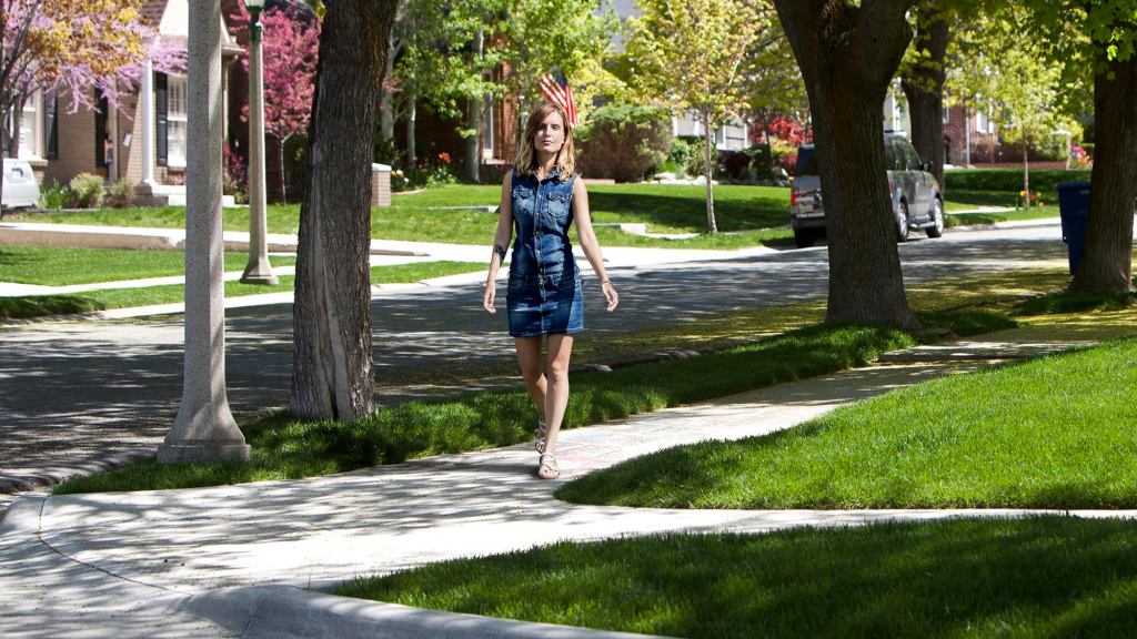 Woman On Sidewalk Can’t Even Summon Kernel Of Whimsy Required To Skip Along Hopscotch