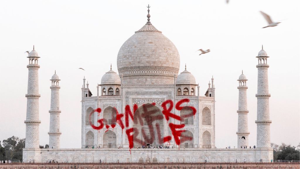 Come On: Someone Just Spray-Painted ‘Gamers Rule’ On The Taj Mahal And, While We Generally Agree, It’s Pretty Messed Up To Deface A Cultural Landmark