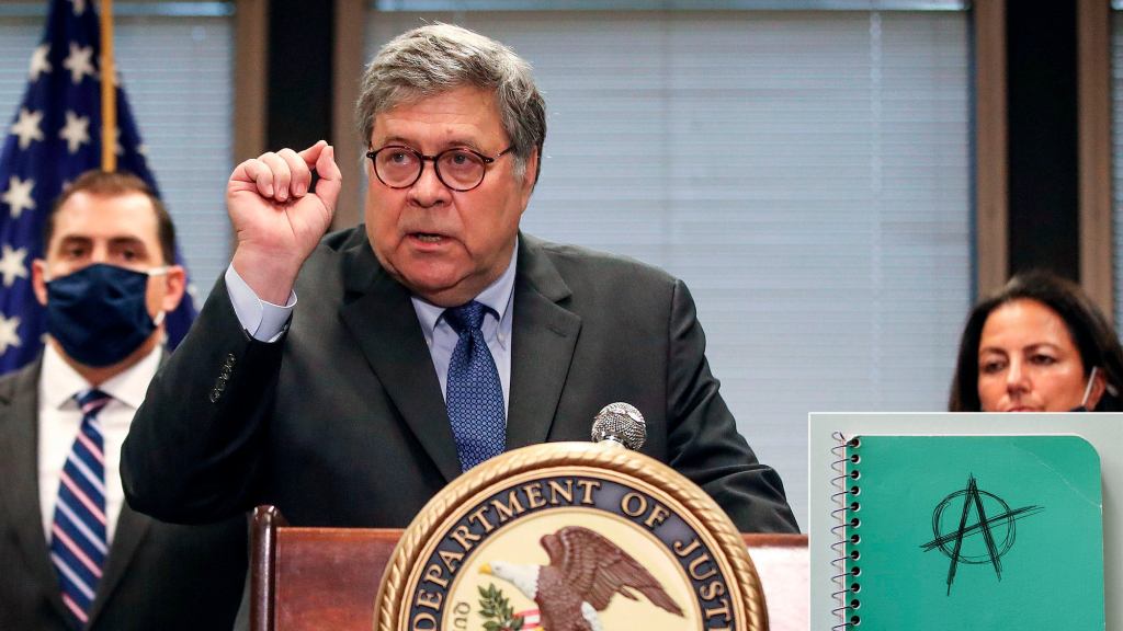 Bill Barr Declares Ipswich Middle School Anarchist Jurisdiction After Finding ‘Circle-A’ Symbol Drawn On Notebook Cover