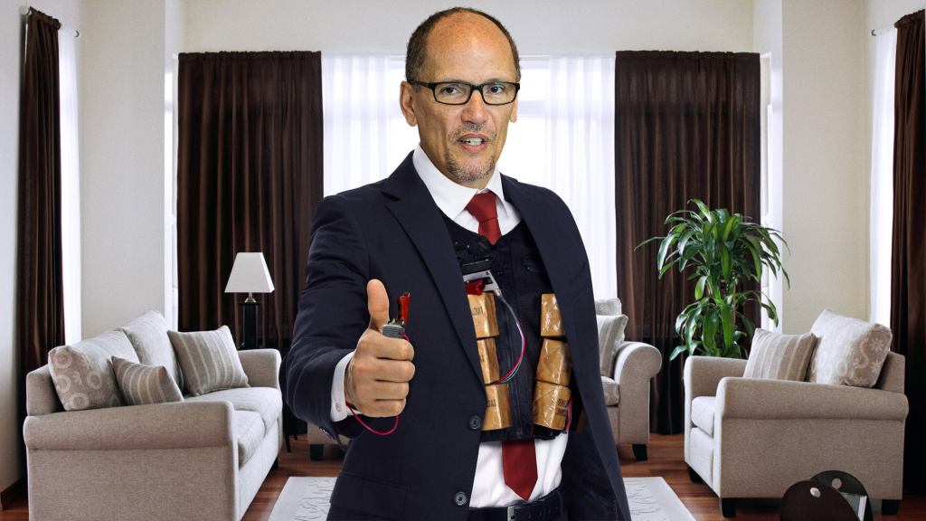 Tom Perez Warns He Will Detonate Explosive Vest At Midnight Unless Democrats Meet Fundraising Goal