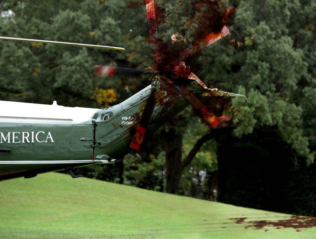 Infected White House Groundskeeper Thrown Into Propeller Of Marine One