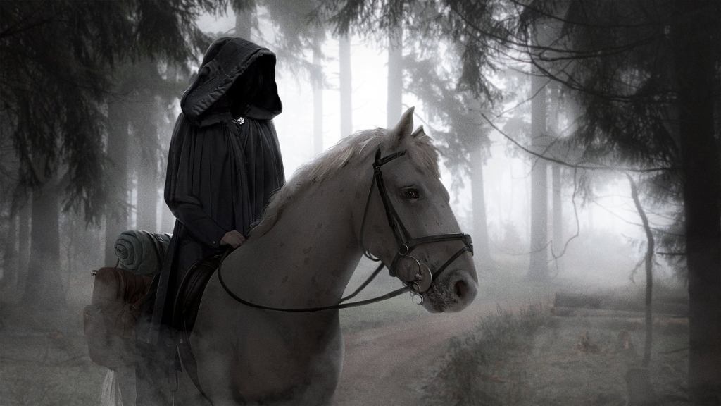 Cloaked Man On White Steed Sick Of People Asking Him For Tidings From The North