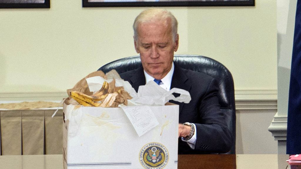 Biden Receives First Box Of Wadded-Up Napkins And Receipts Comprising Trump Intelligence Briefing