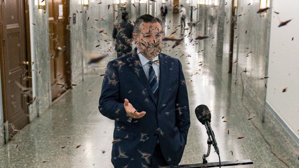 Ted Cruz Makes Last Effort To Block Election Result By Unleashing Wave Of Locusts From Mouth To Black Out Sun