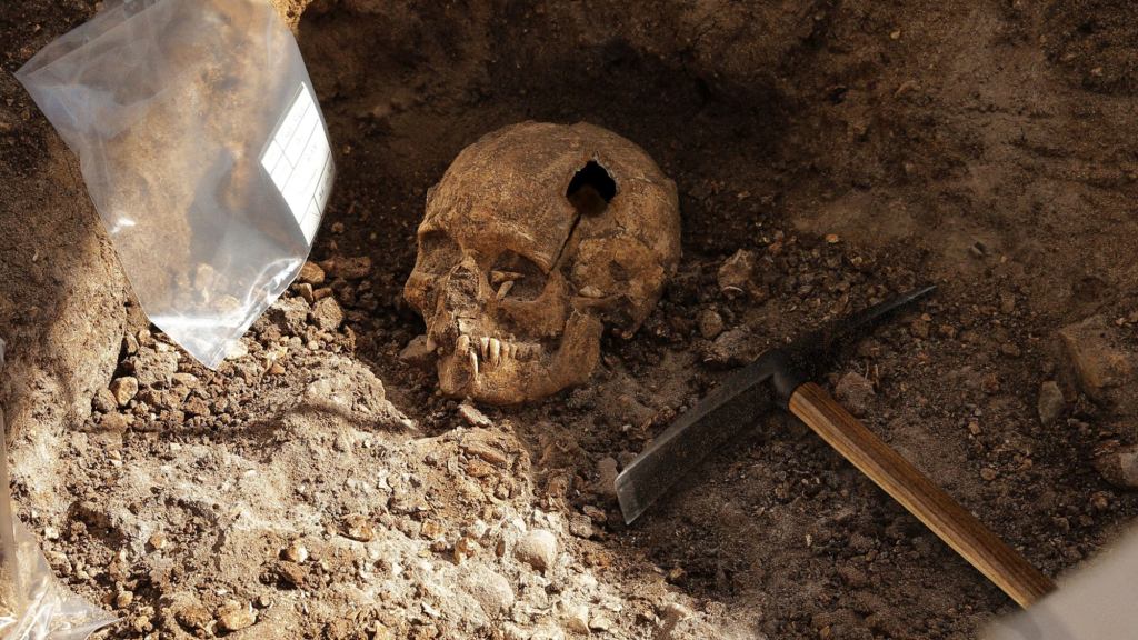 Fossilized Skeleton Shows Ancient Man Likely Died From Being Smashed In Skull By Archaeological Pickaxe