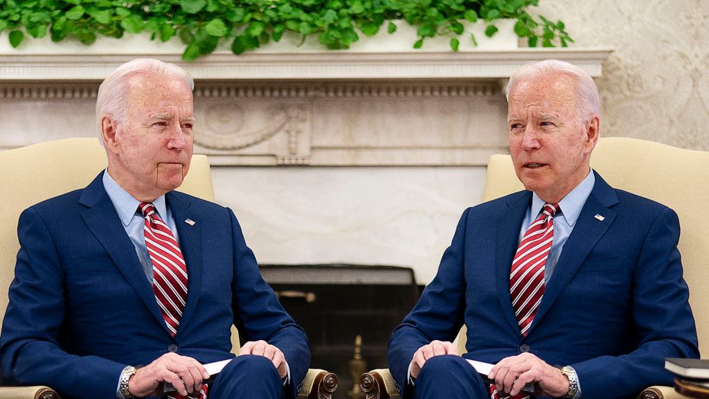 Biden Presses Cybernetic Biden Replica On Growing Threat Of Automation