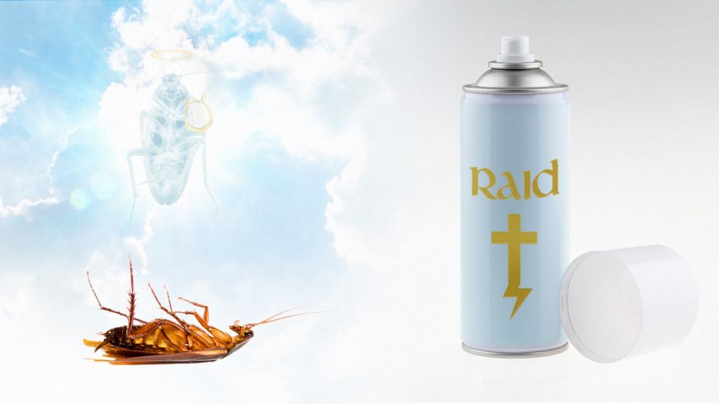 Raid Introduces Holy Water-Infused Spray That Allows Cockroaches To Be Baptized And Die As Christians