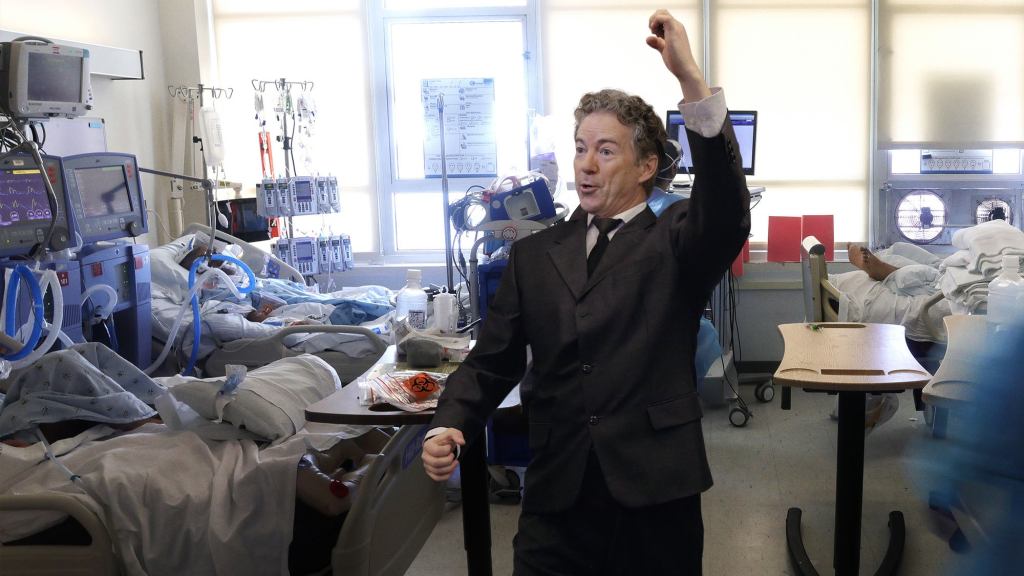 ‘Rise Up, Patriots!’ Rand Paul Calls To Intubated Patients Lying Unconscious In Hospital ICU