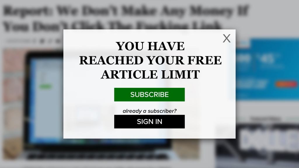 Breaking: You Have Reached Your Free Article Limit