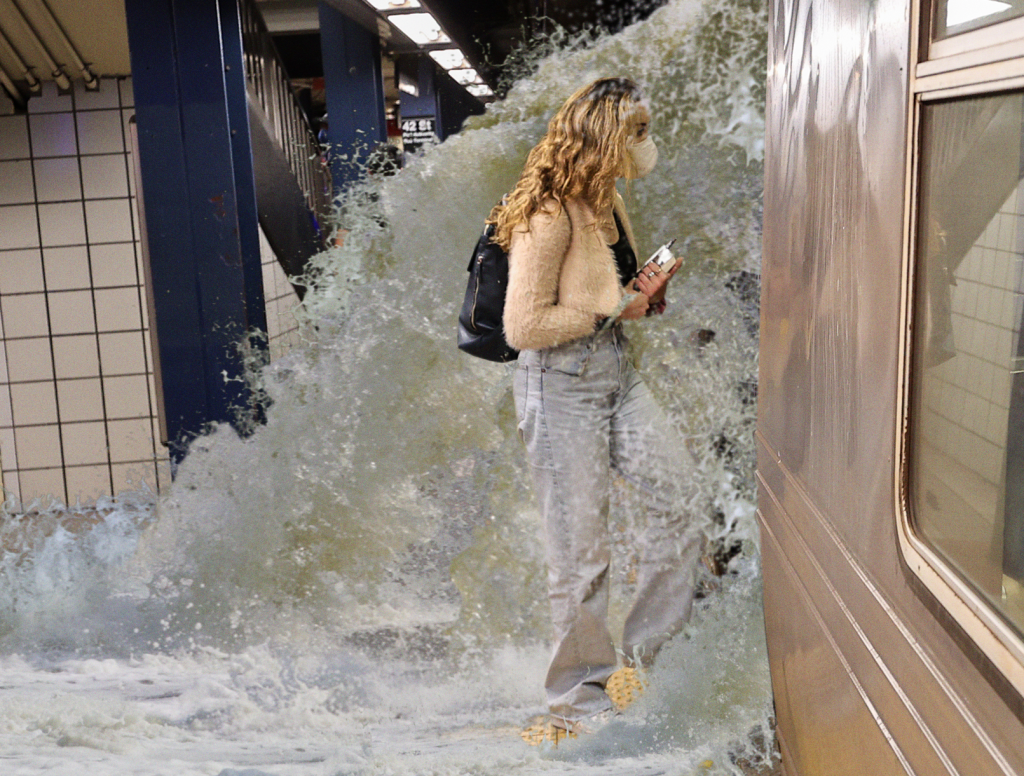 Rude MTA Customer Tries To Board Subway Without Letting Out Massive Cascade Of Water First