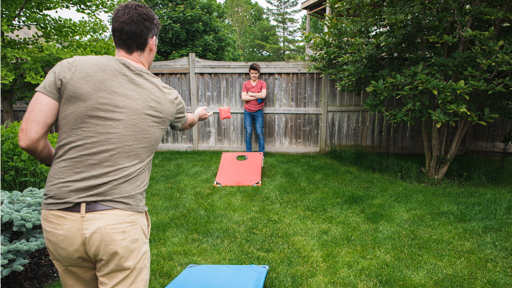 Beneath Veneer Of Perfect Suburban Life Lies Pleasant Family With Several Fun Lawn Games