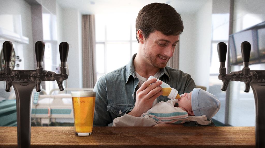 Hospital Unveils New Delivery Taprooms For Bonding With Newborn Over Couple Beers