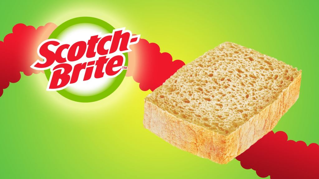 Scotch-Brite Unveils New Scouring Bread For Wiping Up Leftover Pasta Sauce On Plate