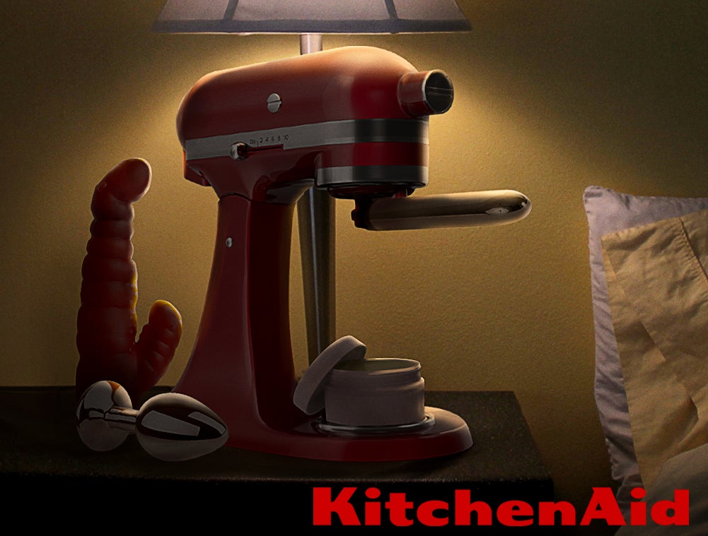 KitchenAid Unveils New 3-Piece Stainless Steel Dildo Attachment For Stand Mixer