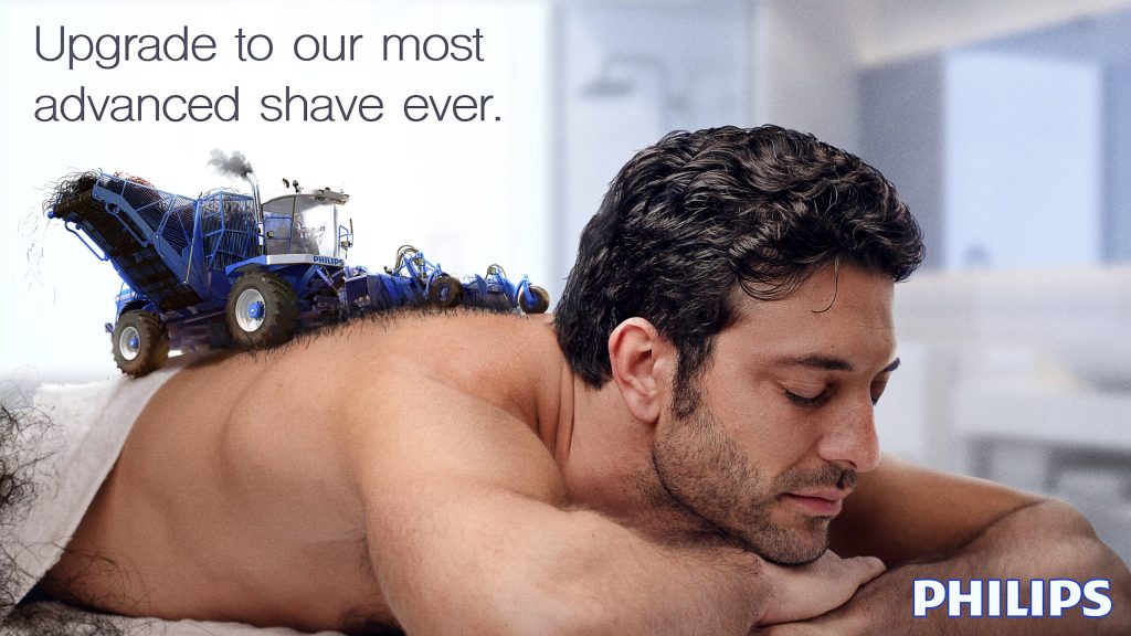 Philips Unveils New Electric Combine For Harvesting Body Hair