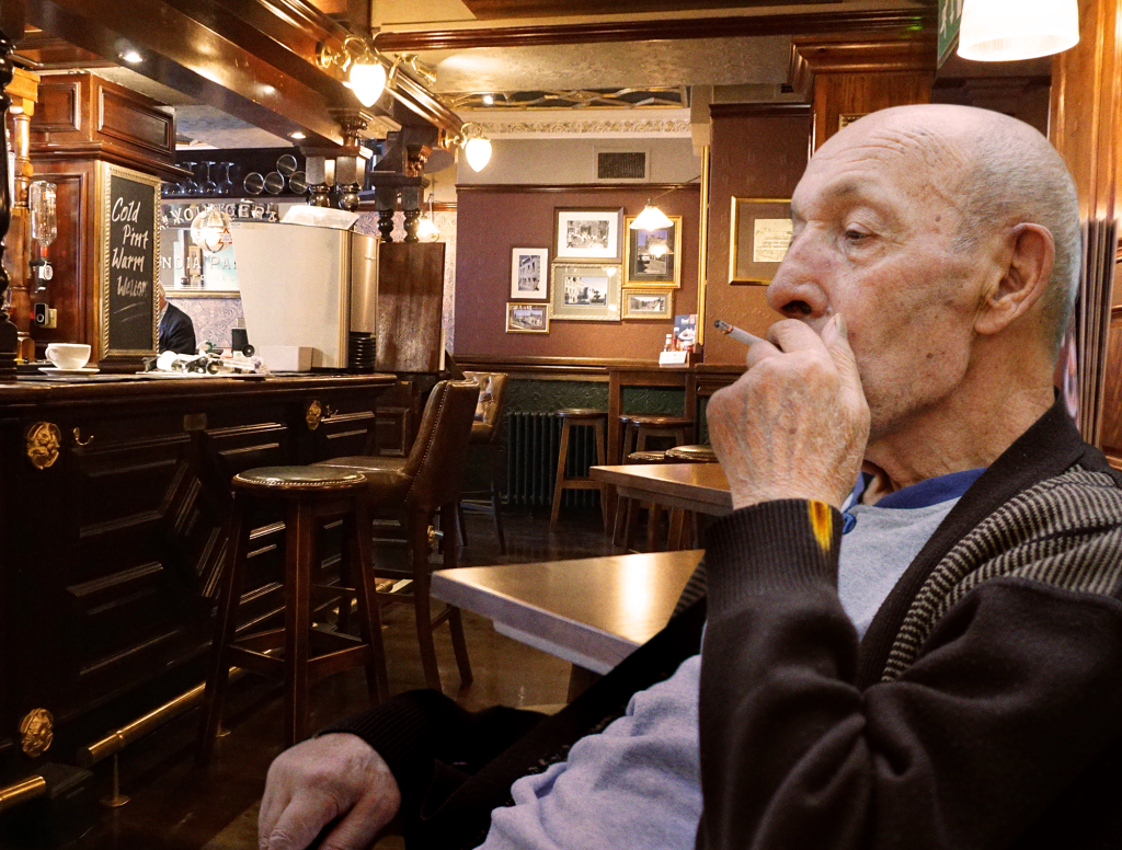 Elderly Polish Man At Bar Apparently Allowed To Smoke Inside