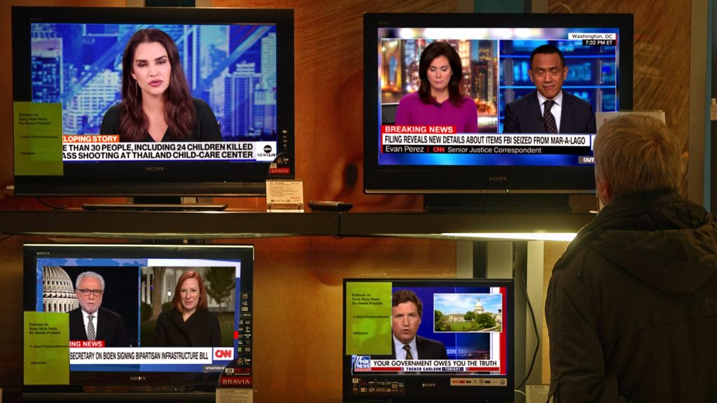 Study Finds Majority Of Americans Get Their News From Walking By Stack Of Televisions In Store Window Display