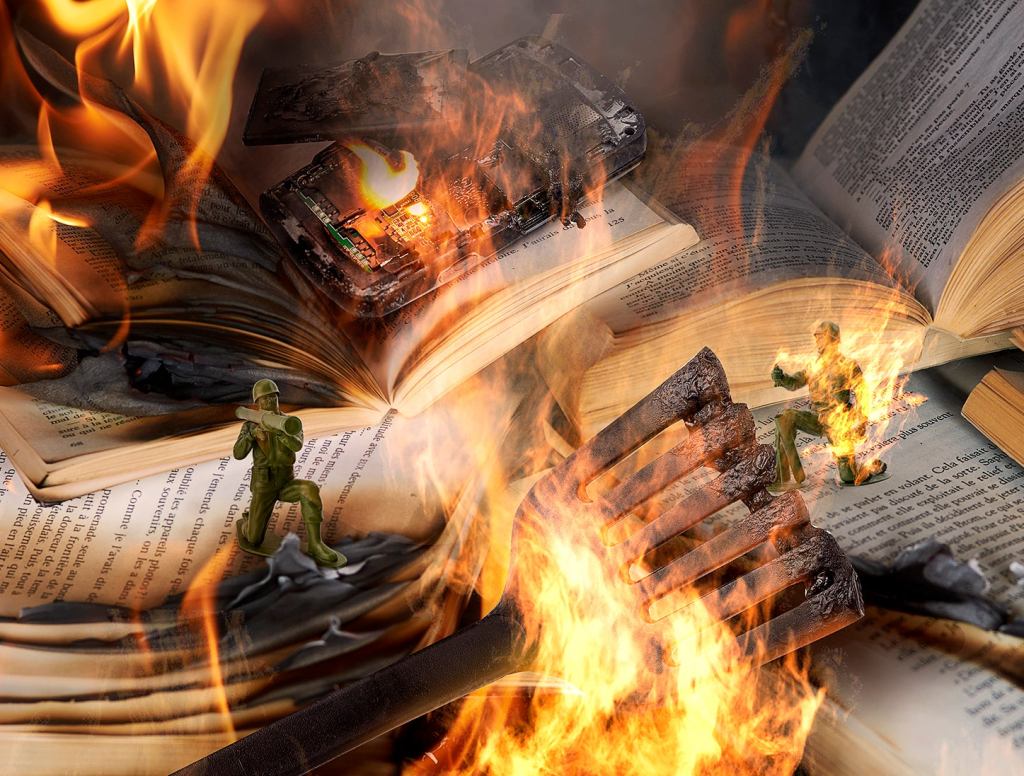 Book Burning Quickly Turns Into Whatever-Else-Melts-Cool Burning