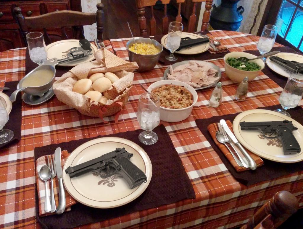 Weapon Added To Each Thanksgiving Place Setting In Preparation For Blowout Family Argument