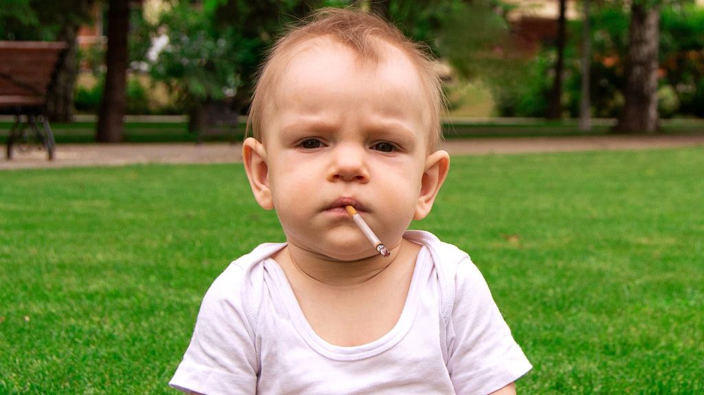 Parents Attempt To Wean Ornery Toddler Off Cigarettes