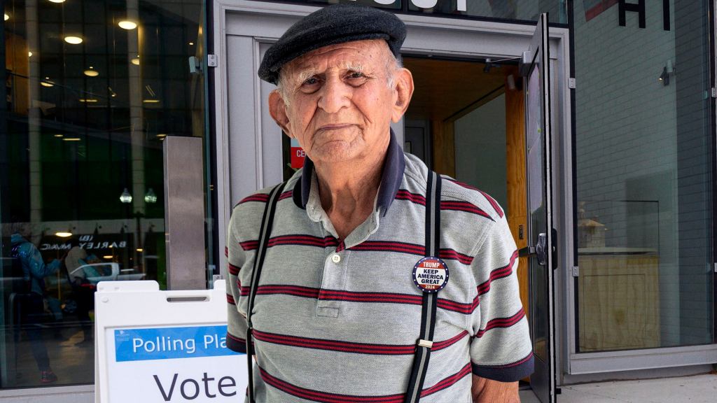 Elderly Poll Watcher Doing Slow, Confused Job Of Intimidating Voters