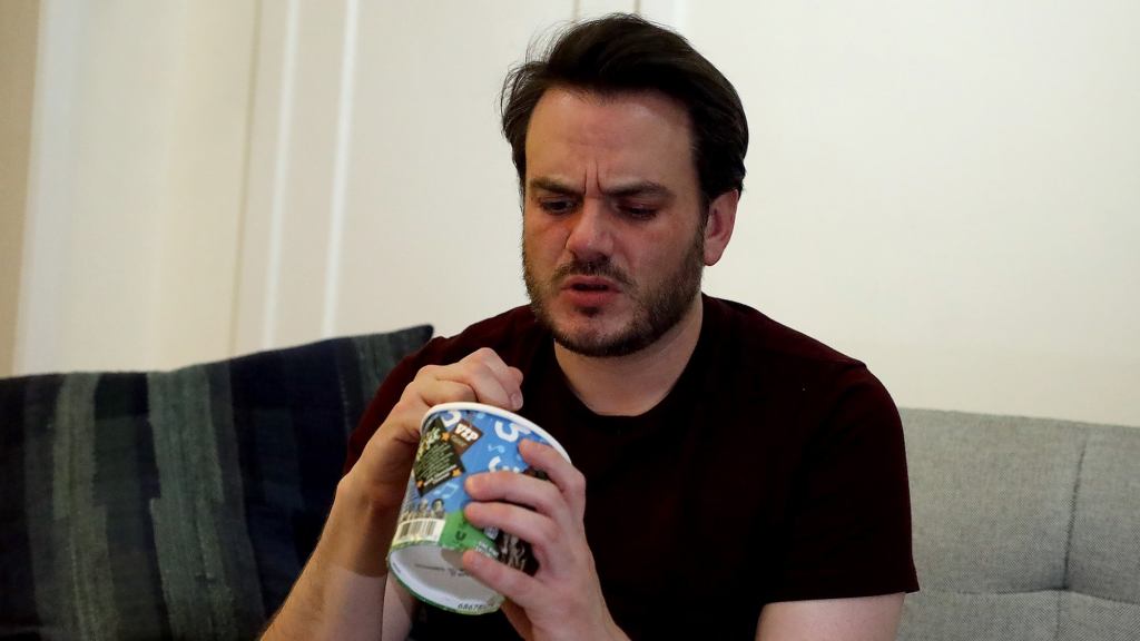 Disappointed Man Reaches Bottom Of Ice Cream Carton Right When He Was Hitting His Stride