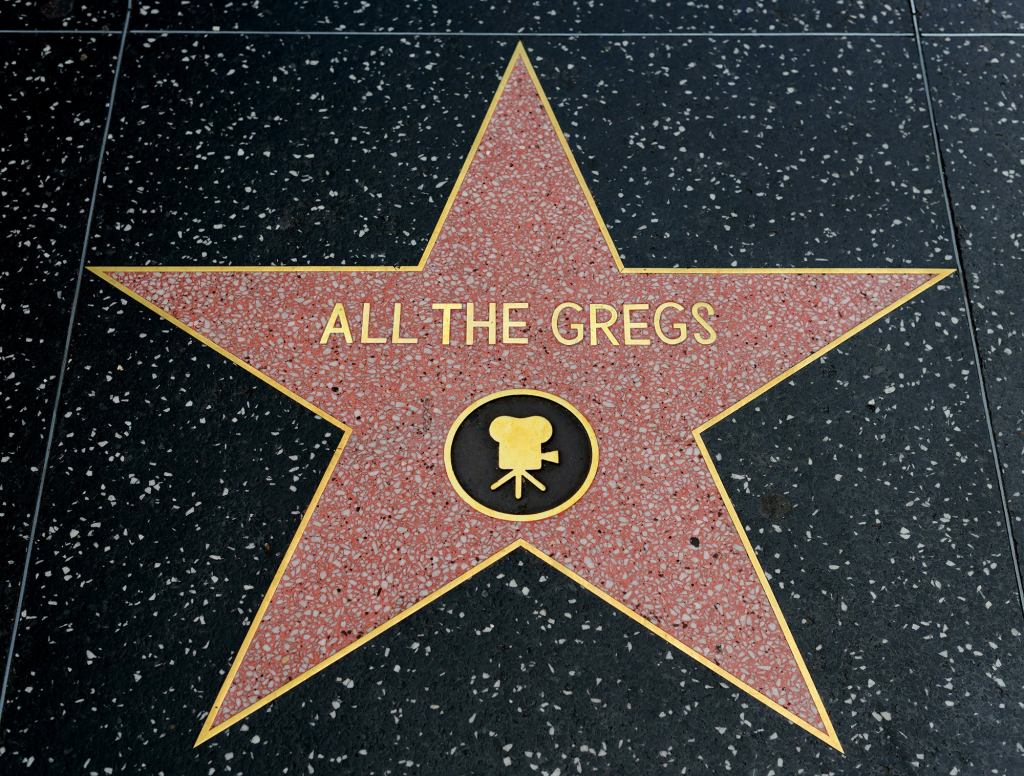 Hollywood Walk Of Fame Adds Single Star For All The Gregs