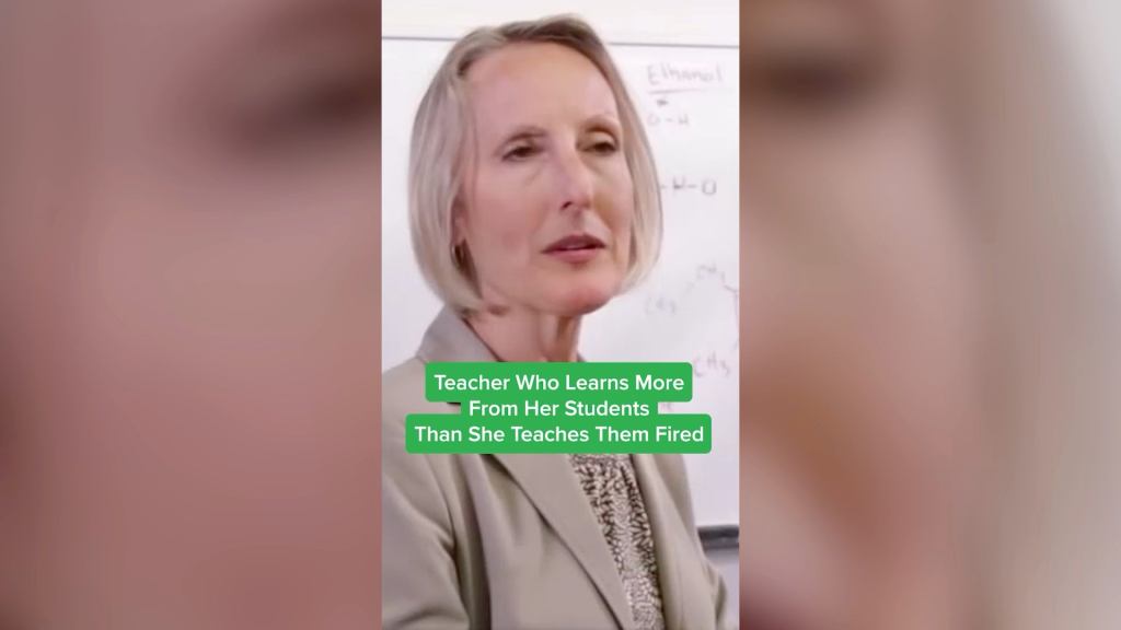 Teacher Who Learns More From Her Students Than She Teaches Them Fired