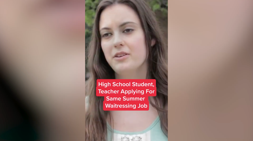 High School Student, Teacher Applying For Same Summer Waitressing Job