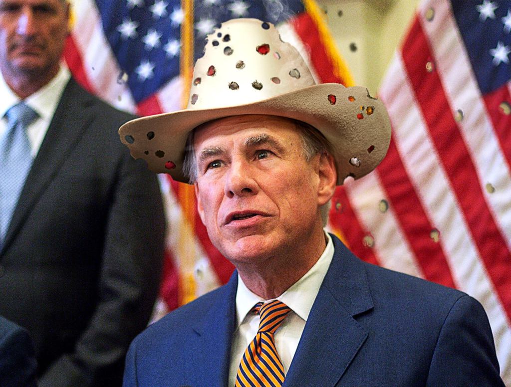 Ricocheting Bullets Swiss Cheese Greg Abbott’s Hat During Press Conference