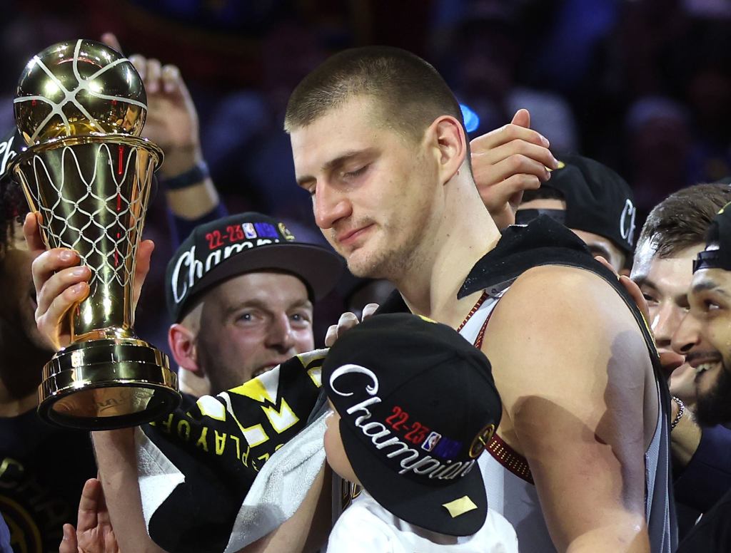 Nikola Jokic Fast Asleep Seconds After Being Handed Championship Trophy