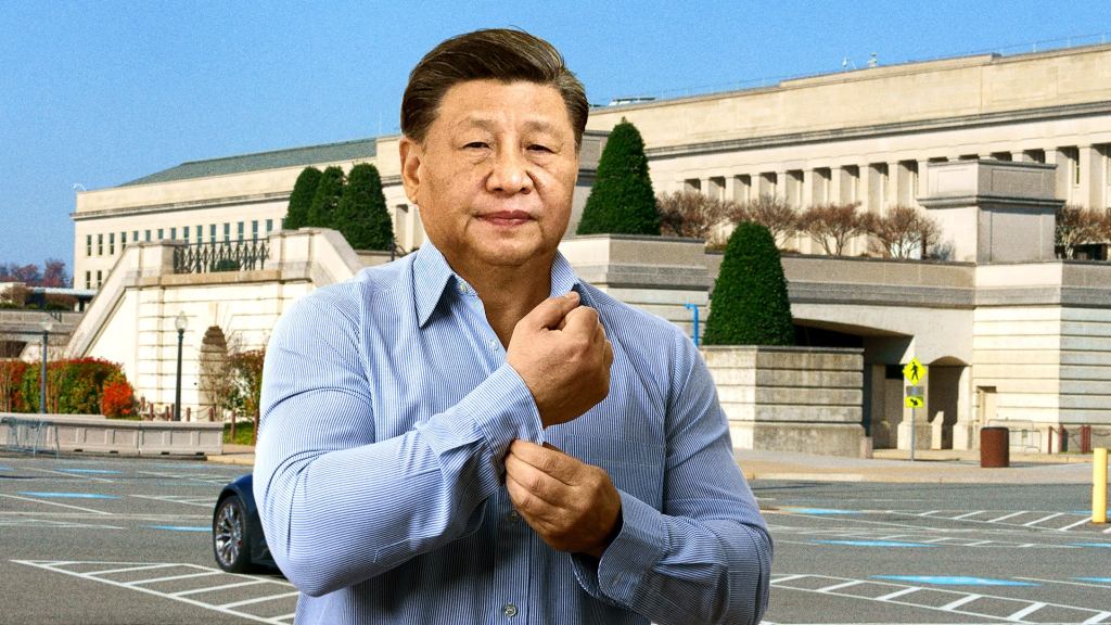 Pentagon Officials Panic After Chinese President Shows Up To Fight Them In Parking Lot