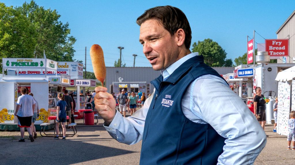 DeSantis Has Surprisingly Smooth Verbal Exchange With Iowa State Fair Corn Dog