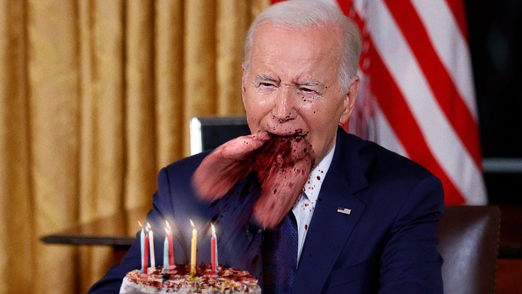 Biden’s Lungs Fly Out Of Mouth In Attempt To Blow Out Birthday Candles