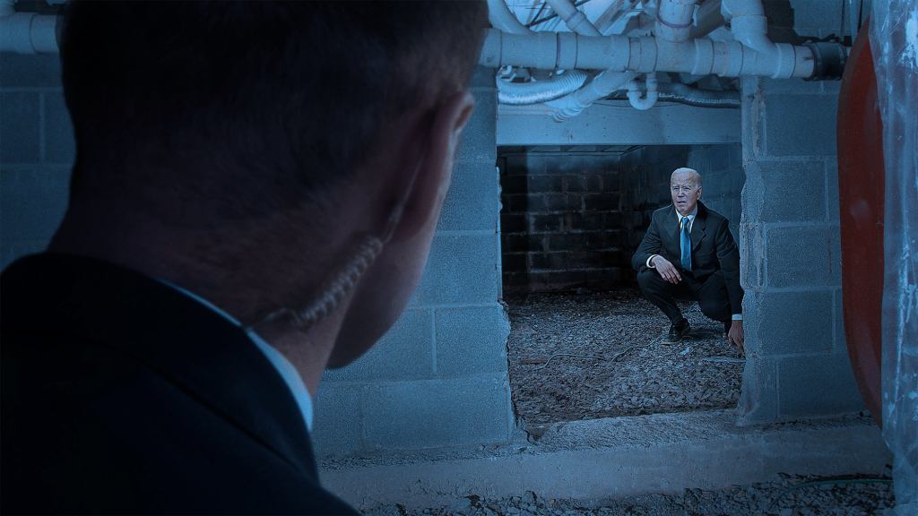 Secret Service Agents Attempt To Lure Biden Out Of White House Crawl Space