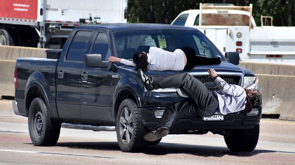 Study Finds More Americans Commuting To Work Splattered On Grill Of F-150