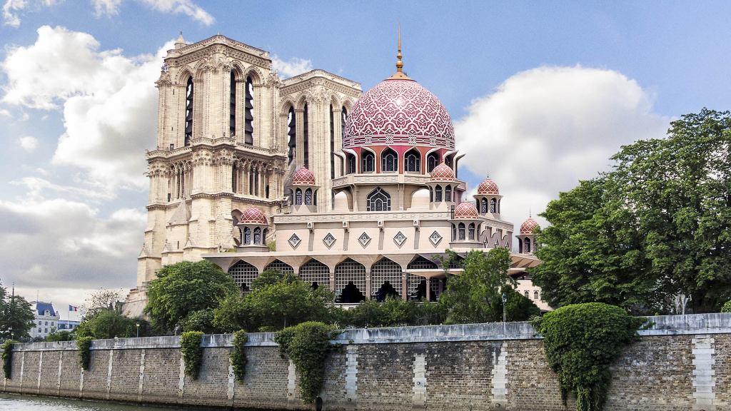 Removed Notre Dame Scaffolding Reveals Construction Crew Accidentally Built Mosque