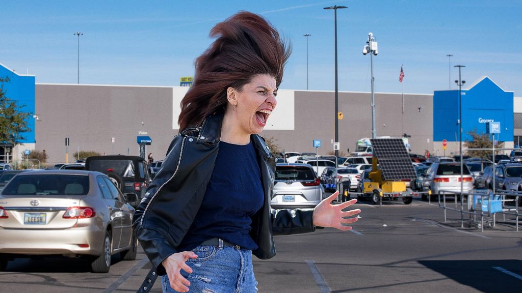 Texas Woman’s Hair Puffs Up During Confrontation In Walmart Parking Lot To Intimidate Rivals