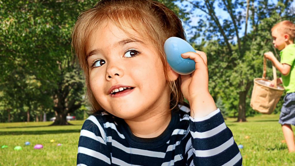 Kids Excitedly Shake Easter Eggs Next To Ear To Find Ones Hiding Ham