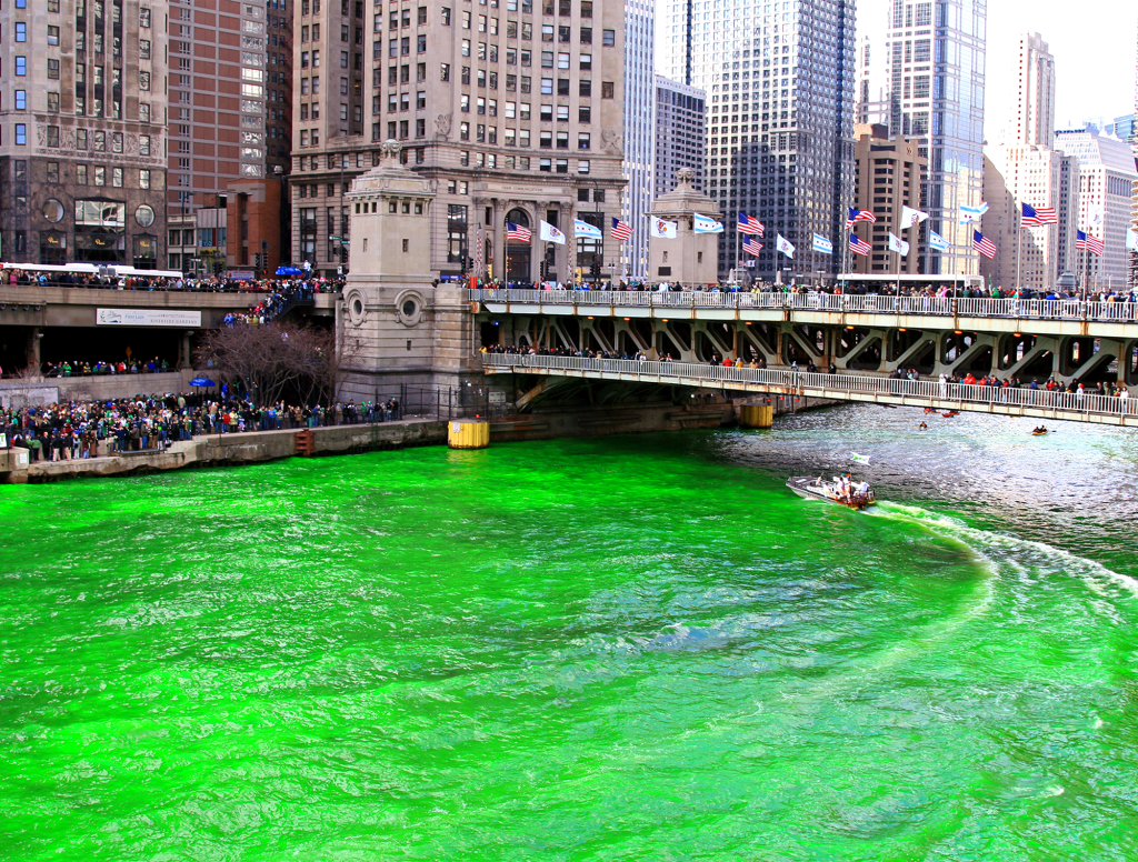 Chicago Temporarily Stops Dyeing River Brown For St. Patrick’s Day