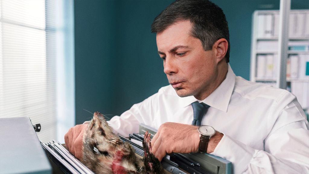 Pete Buttigieg Neatly Files Flattened Possum Into Roadkill Folder