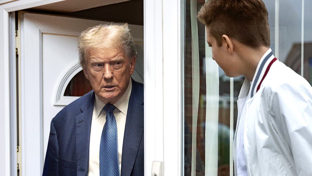 Barron Shows Up On Trump’s Doorstep Claiming To Be His Son