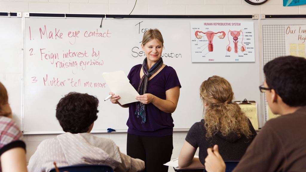 Sex Ed Teacher Demonstrates How To Look Interested As Guy Explains Ultimate Frisbee Should Be Olympic Sport