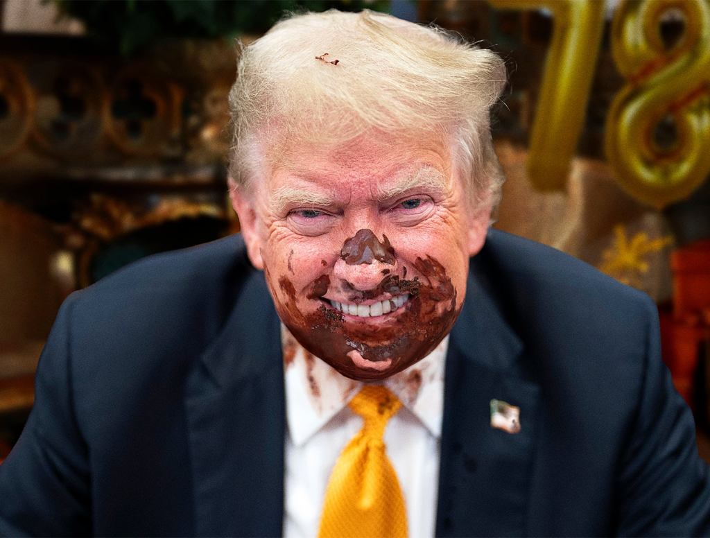 Trump Family Takes Adorable Birthday Pictures Of Donald’s Face Covered In Cake