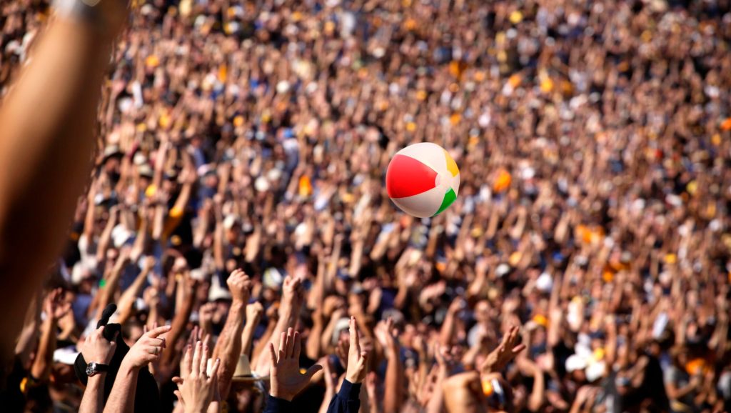 Divided Nation Comes Together To Keep Beach Ball In Air