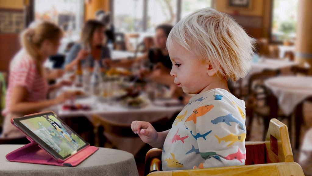 Everyone In Restaurant Jealous Of Toddler Who Gets To Wear Pajamas And Watch iPad