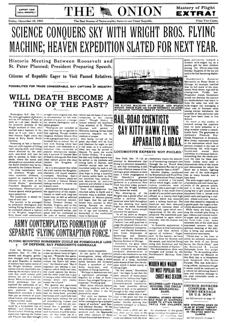 December 18, 1903 front page