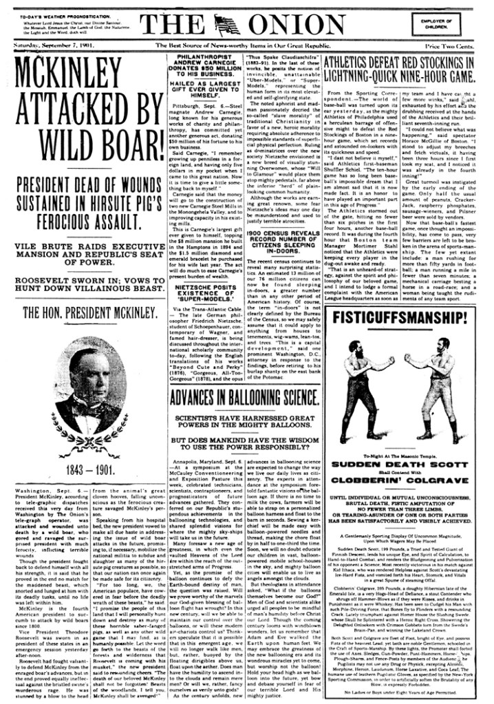 September 7, 1901 front page