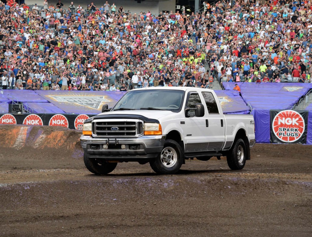 Monster Truck Rally Attendees Angrily Boo Regular-Size Truck